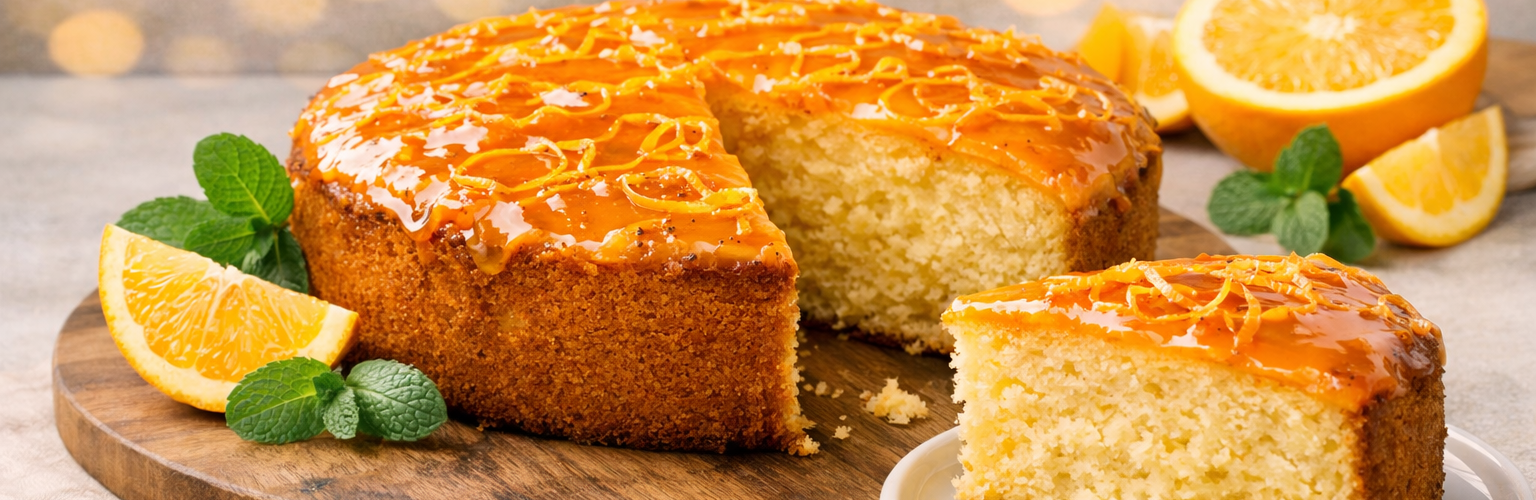 Eggless Orange Cake
