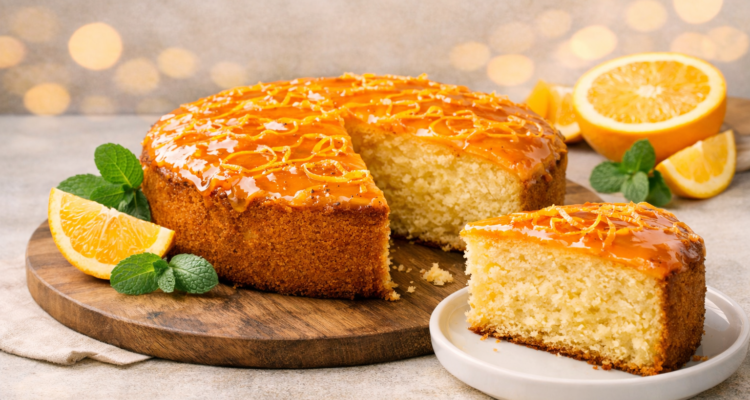 eggless orange cake